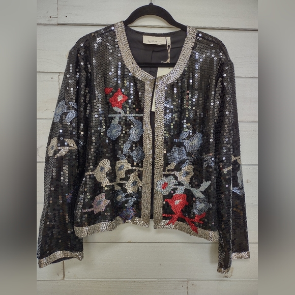 La Bellum Hillary Scott sequin cropped jacket